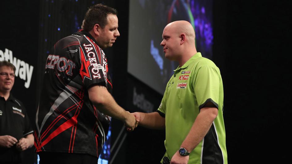 Lewis and van Gerwen take each other on as both play 2 matches