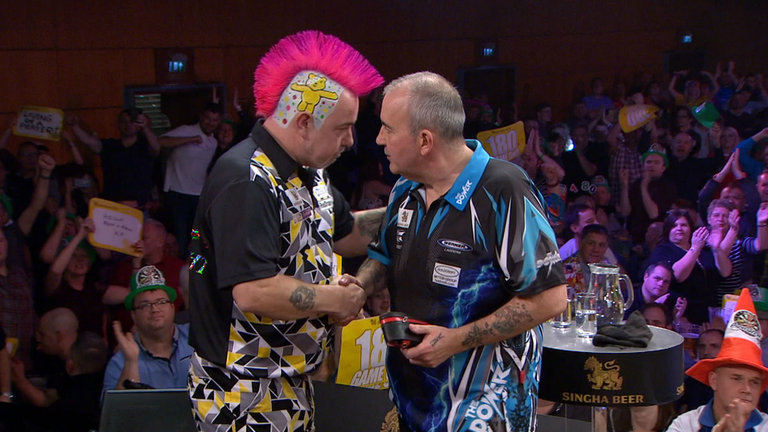 Peter Wright and Phil Taylor clash tonight as Taylor looks to win his last league title