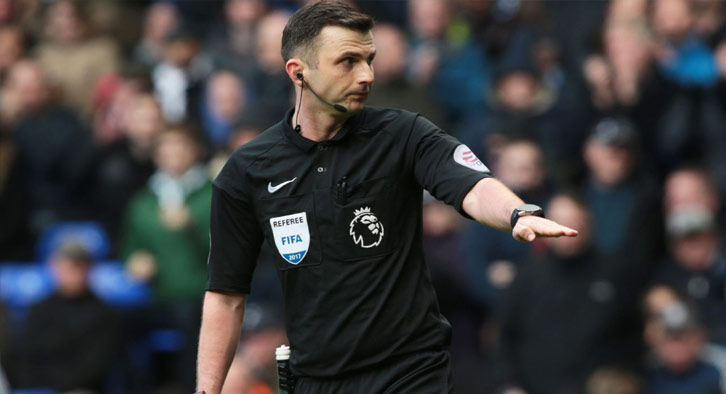 Michael Oliver will be the referee for the second leg between Arsenal and Chelsea