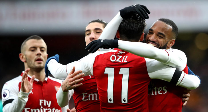 Ozil was back in the goals on the weekend as he got one of Arsenal's four goals vs. Crystal Palace