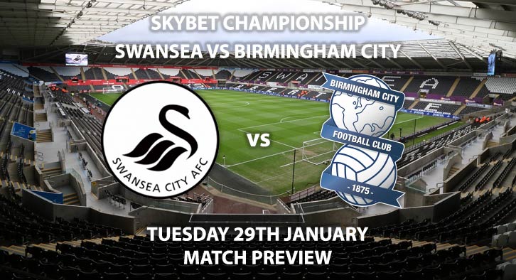 Match Betting Preview - Swansea City vs Birmingham City. Wednesday 29th January 2019, SkyBet Championship, Liberty Stadium. Live on Sky Sports Football HD - Kick-Off: 19:45 GMT.