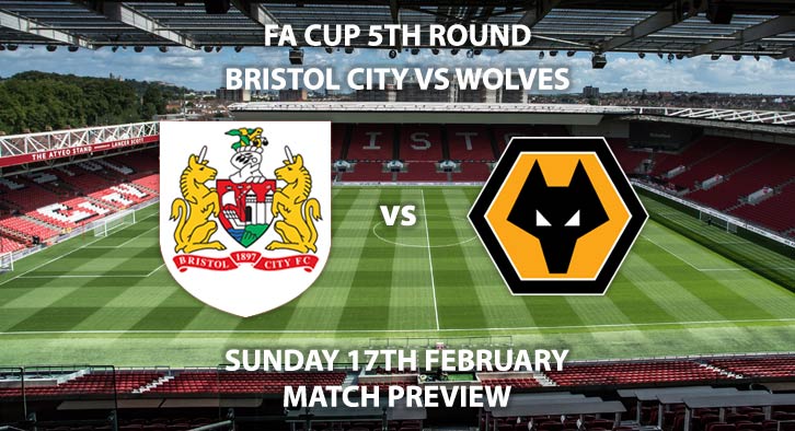 Match Betting Preview - Bristol City vs Wolves. Sunday 17th February 2019, FA Cup Fifth Round, Ashton Gate. Live on BT Sport 2 - Kick-Off: 13:00 GMT.