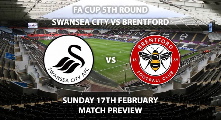 Match Betting Preview - Swansea City vs Brentford. Sunday 17th February 2019, FA Cup Fifth Round, Liberty Stadium. Live on BBC Wales - Kick-Off: 16:00 GMT.